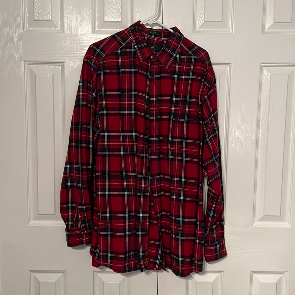 Men’s long sleeve flannel shirt